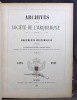 Archives de la Société de l'Arquebuse. Documents historiques 1474-1847.. COUTAU Sigismond: