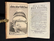Traité des ponts, ou il est parlé de ceux des romains & de ceux des modernes: de leur construction, tant en maçonnerie qu'en charpente, & de leur disposition dans toutes sortes de lieux: des projets de ponts […]; des différentes sortes de ponts […]. Avec l'explication de tous les termes d'art qu'on emploie à la construction des ponts, & les figures qui démontrent leurs différentes parties: les édits, déclaratioins, arrêts et ordonnances […]. Dissertation sur les culées, voussoirs, piles et poussées des ponts […]. Quatrième édition. par GAUTIER [Henri]: - Image 1