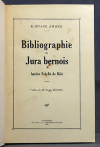 Bibliographie du Jura bernois. Ancien évêché de Bâle.