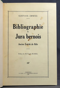 Bibliographie du Jura bernois. Ancien évêché de Bâle.
