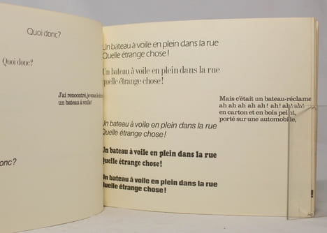 Conversation-sinfonietta. Essai d'orchestration typographique par Massin réalisé avec la collaboration du studio Hollenstein.. TARDIEU Jean: