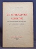 La littérature alpestre en France et en Angleterre aux XVIIIe et XIXe siècles.. ENGEL Claire-Eliane: