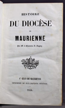 Histoire du diocèse de Maurienne.. ANGLEY Chanoine A.: