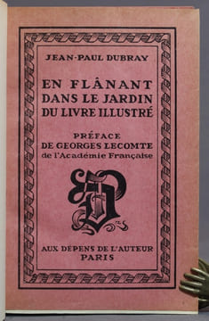 En flânant dans le jardin du livre illustré.. DUBRAY Jean-Paul; LECOMTE Georges (préf.):