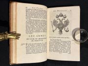 Les souverains du monde. Ouvrage qui fait connoitre la généalogie de leurs maisons, l'étendue & le gouvernement de leurs estats, leur religion, leur revenus, forces, titres, prétentions, armoiries, avec l'origine historique des pièces qui les composent, & le lieu de leur résidence. Avec un catalogue des auteurs qui en ont le mieux écrit. Le tout conduit jusqu'au temps présent. par [BRESLER Ferdinand-Louis]: - Image 6