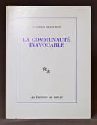 La communauté inavouable. par BLANCHOT Maurice: