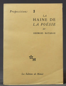 La haine de la poésie.