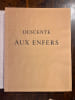 Descente aux enfers. Lithographies originales de Georges Braque.. BRAQUE Georges; JOUHANDEAU Marcel: