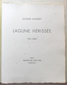 Lagune hérissée. Texte inédit.