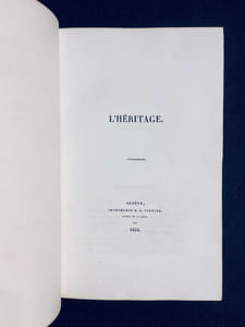 L'héritage.