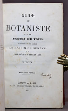 Guide du botaniste dans le canton de Vaud. Comprenant en outre le bassin de Genève et le cours inférieur du Rhône en Valais.. RAPIN Daniel: