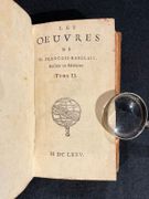 Les oeuvres de M. François Rabelais docteur en médecine. Dont le contenu se voit à la page suivante. Augmentées de la vie de l'auteur & de quelques remarques sur sa vie & sur l'histoire. Avec l'explication de tout les mots difficiles. Et la Clef nouvellement augmentée. par RABELAIS François: - Image 4