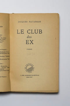 Le club des ex.. NATANSON Jacques: