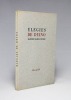 Elegies de Duino.. RILKE Rainer Maria ; BIEMEL Rainer (traduction):