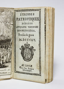 Etrennes patriotiques dédiées aux quatre vertueuses bourgeoisies, pour l'an de grace MDCCXV.