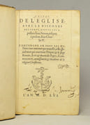 L'Estat de l'Eglise avec le discours des temps, depuis les apostres sous Neron, jusques à present sous Charles V. Contenant en bref les histoires tant anciennes que nouvelles, celles specialement qui concernent l'Empire et le siege romain, la vie et decrets des Papes, le commencement, accroissement et decadence de la religion chrestienne. par [HAINAUT Jean de]: - Image 2