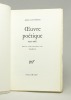 Oeuvres poétiques 1925 - 1965. Mis en vers français par Ibarra.. BORGES Jorge Louis: