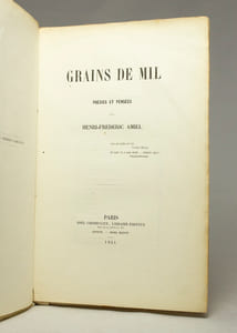 Grains de mil. Poésies et pensées.