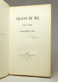 Grains de mil. Poésies et pensées.