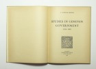 Studies in genevan government (1536-1605).. WILLIAM MONTER E: