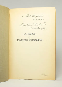 La farce des joyeuses commères. Librement traduite en vers et en prose, en langue noble et en style familier, de l’anglais du fameux Guillaume ...