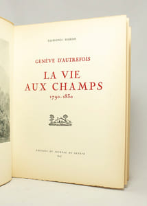 Genève d'autrefois. La vie aux champs. 1790-1830.