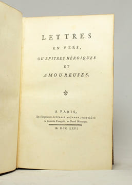 Lettres en vers, ou épitres héroïques et amoureuses [suivi de] Lettre de Barnevelet dans sa prison, à Tuman son ami, précédée d’une lettre de l’auteur ...