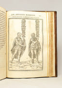 Los discursos de la religion, castramentación, assiento del Campo, Baños y exercicios de los Antiguos Romanos y Griegos. Traduzido en Castellano de la lengua Francesa por el Maestro Balthasar Perez del Castillo, Canónigo y natural de la ciudad de Burgos. [suivi de] Discurso del assiento del campo y disciplina militar de los antiguos romanos […]. par CHOUL Guillermo de [CHOUL Guillaume du]: - Image 3