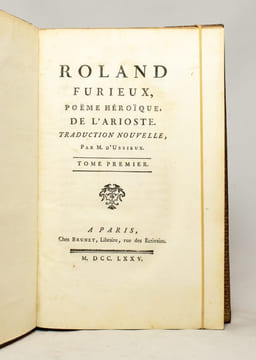 Roland furieux, poème héroïque de l'Arioste.. ARIOSTE Ludovico Ariosto (dit):