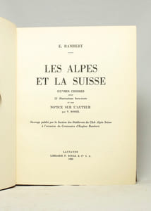 Les Alpes et la Suisse.