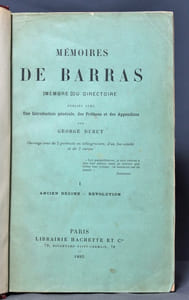 Mémoires de Barras, membre du directoire.