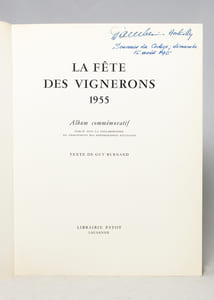 La Fête des Vignerons. 1955. Album commémoratif.