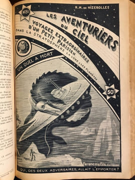 Les Aventuriers du ciel. Voyages extraordinaires d'un petit parisien dans la stratosphère, la Lune et les planètes.. NIZEROLLES René Marcel de ...