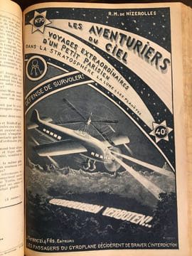 Les Aventuriers du ciel. Voyages extraordinaires d'un petit parisien dans la stratosphère, la Lune et les planètes.. NIZEROLLES René Marcel de ...