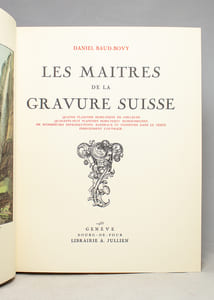 Les maîtres de la gravure suisse.