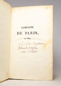 Campagne de Paris en 1814, précédée d'un coup-d'oeil sur celle de 1813... [relié avec] Relation anglaise de la bataille de Waterloo ou du mont ...