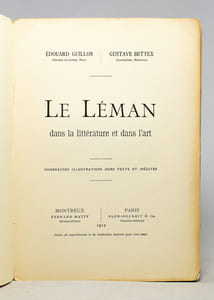 Le Léman dans la littérature.
