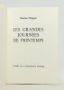 Les grandes journées de printemps.. CHAPPAZ Maurice: