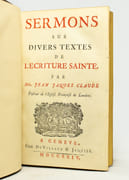 Sermons sur divers textes de l'écriture sainte. par CLAUDE Jean-Jacques: - Image 3