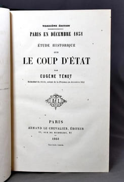 Paris en décembre 1851. Etude historique sur le coup d’Etat.. TENOT Eugène:
