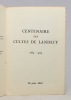 Centenaire des cultes de Landecy 1854-1954.. [MICHELI Odette]: