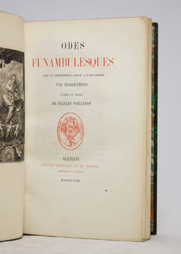 Odes funambulesques avec le frontispice gravé à l'eau-forte par Bracquemond d'après un dessin de Charles Voillemot.. BANVILLE Théodore de: