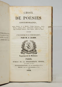 Choix de poésies contemporaines. Précédées d'une histoire de la poésie moderne, par M. J. Janin.