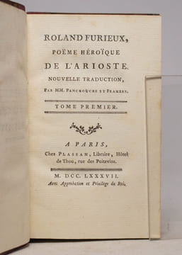 Roland furieux, poëme héroïque de l'Arioste. Nouvelle traduction par Mm. Panckoucke et Framery.. ARIOSTE: