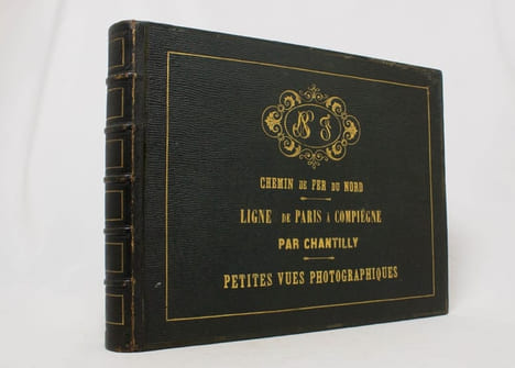 Chemin de fer du Nord. Ligne de Paris à Compiègne par Chantilly. Petites vues photographiques.. BALDUS Édouard: