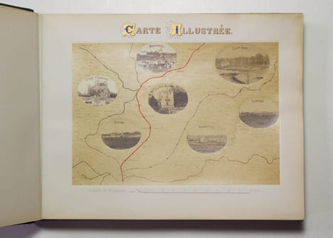 Chemin de fer du Nord. Ligne de Paris à Compiègne par Chantilly. Petites vues photographiques.. BALDUS Édouard: