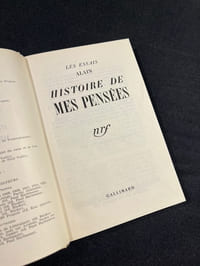 Histoire de mes pensées.