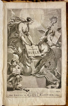 La sainte Bible, qui contient le Vieux et le Nouveau Testament : édition nouvelle, faite sur la version de Genève, reveuë et corrigée, enrichie, outre ...