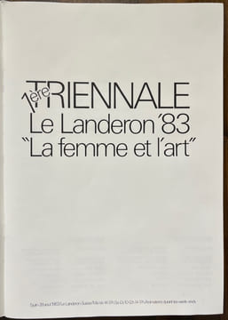 La femme et l'art. 1ère triennale Le Landeron '83.. [FEMINA]: