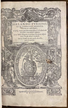 Orlando Furioso ornato di varie figure, con cinque canti d'un nuovo libro & altre stanze del medesimo, nuovamente aggiunti: con belle Allegorie : & ...
